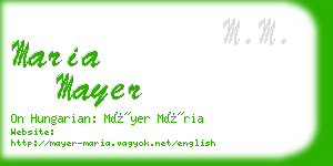 maria mayer business card